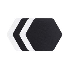 Tenacious Tape Hex Small/Large - 2 x Small Black Nylon/2 x Large Black Nylon Repair Patches