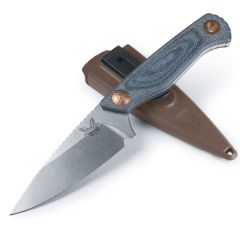 Benchmade Dacian Blue Denim Micarta Handle w/StoneWash Polish Blade Finish