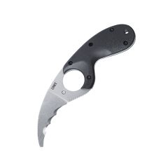 CRKT Bear Claw Fixed Blade Black Blunt Tip w/Veff Serrated StoneWash Blade Finish