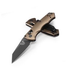 Benchmade Auto Immunity Flat Dark Earth Aluminium Handle w/Cobalt Black Blade Finish