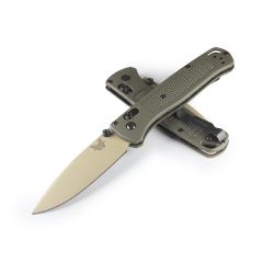 Benchmade Bugout Dark Olive Grivory Handle w/Desert Verde Cerakote Blade Finish