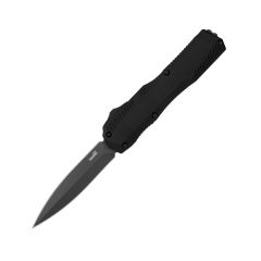 Kershaw LiveWire Double Edge MagnaCut Double Action OTF Auto Black Aluminium w/Black PVD Blade Finish