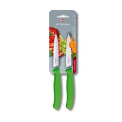 Victorinox Swiss Classic 2 Piece Paring Knife Set Green - 10cm Blister