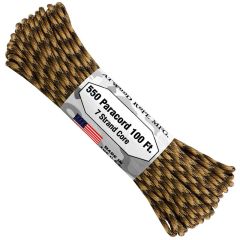 550 Paracord 100ft 7 Strand Core - FDE Camo