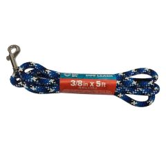 Braided Dog Leash 3/8" X 5 ft w/Swivel Snap-Hook & Handle Lagoon