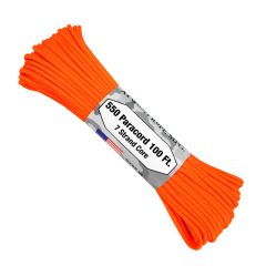 550 Paracord 100ft 7 Strand Core - Neon Orange