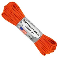 550 Paracord 100ft 7 Strand Core - Burnt Orange