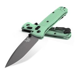 Benchmade Mini Bugout Sea Foam Grivory Handle w/Tungsten Grey Cerakote Blade Finish