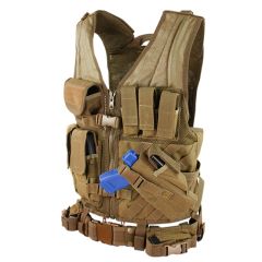 Condor Cross Draw Vest Medium/Large - Up to 44" Coyote Brown