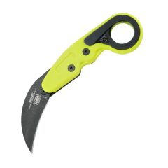 CRKT Provoke Kinematic Karambit Folding Knife Green Grivory Handle w/Black StoneWash Blade Finish