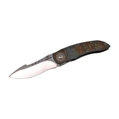 Hennie Du Plessis Frame Lock Folder w/Acid Washed Titanium Handle