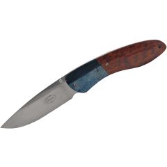 Christo Oosthuizen Gentleman's Folder SnakeWood w/Nebula Damascus Bolster