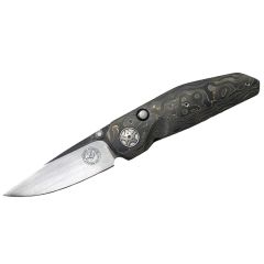 Lourens Prinsloo LL Folder Button Release Lock w/Camo Gold FatCarbon Handle