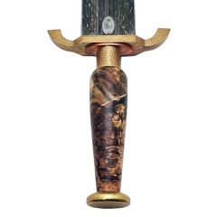 Wesley Muller Damascus 'Thor' Dagger w/Presentation Stand