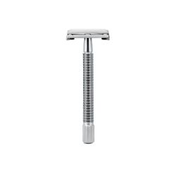 Giesen & Forsthoff Timor Butterfly Safety Razor Knurled Handle w/Matt Chromium Finish