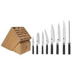 Kai Shun Classic Damascus Chef's Choice 9 Piece Set w/Bamboo Block