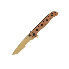 CRKT M16-10DZ Tanto Zytel w/Veff Serrated D2 Tan Titanium Nitride Blade Coating