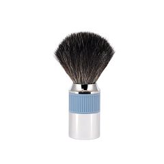 Muhle NEO Shaving Brush Black Fibre w/Glacier Blue & Chrome Handle