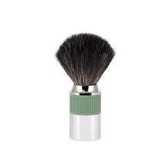 Muhle NEO Shaving Brush Black Fibre w/Sage Green & Chrome Handle