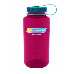 Nalgene Wide Mouth  Eggplant Tritan w/Turquoise Loop-Top Cap 1000 ml