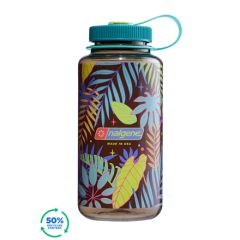 Nalgene Wide Mouth Sustain Water Bottle Woodsman w/Botanical Ferns 1L