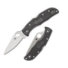 Spyderco Endela Black FRN Handle w/Satin Finish Serrated Blade