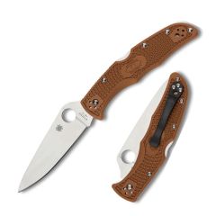 Spyderco Endura 4 Brown FRN w/Flat Ground Blade