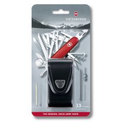 Victorinox Swiss Champ Red 91mm w/Leather Pouch - Blister