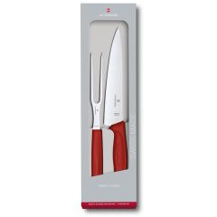 Victorinox Swiss Classic 2 Piece Red Carving Set - Giftbox