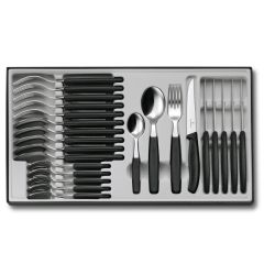 Victorinox Swiss Classic 24 Piece Table Set w/Steak Knives Black - Giftbox