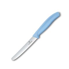 Victorinox Swiss Classic Tomato/Steak Knife Serrated Sky Blue - 11cm