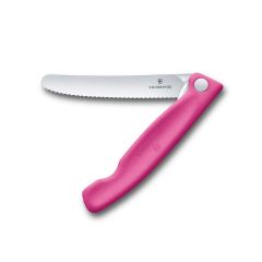 Victorinox Swiss Classic Foldable Serrated Edge Paring Knife Pink - 11 cm Blister