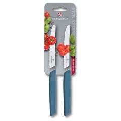 Victorinox Swiss Modern Table Knife 11 cm Blue 2 Piece - Blister