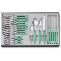 Victorinox Swiss Modern Table Set, 24 Piece w/Table Knives Mint - Giftbox