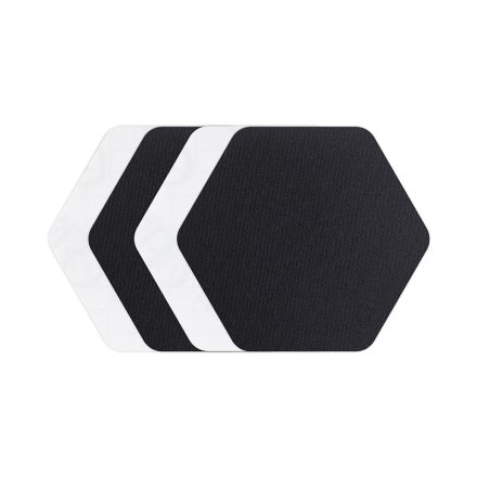 Tenacious Tape Hex Small/Large - 2 x Small Black Nylon/2 x Large Black Nylon Repair Patches