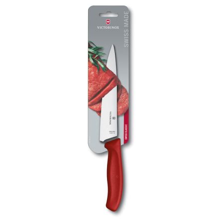 Victorinox Swiss Classic Carving Knife Red - 19cm Blister 