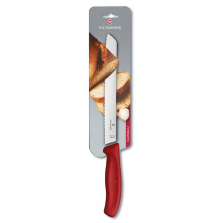 Victorinox Swiss Classic Serrated Bread Knife Red - 21cm Blister 