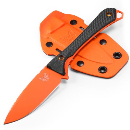 Benchmade Altitude Orange Cerakote & Carbon Fiber w/Orange Cerakote Blade Finish