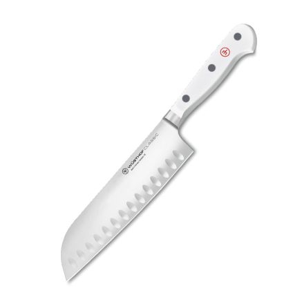 Wusthof Japanese Santoku Cooks Knife White - 17cm