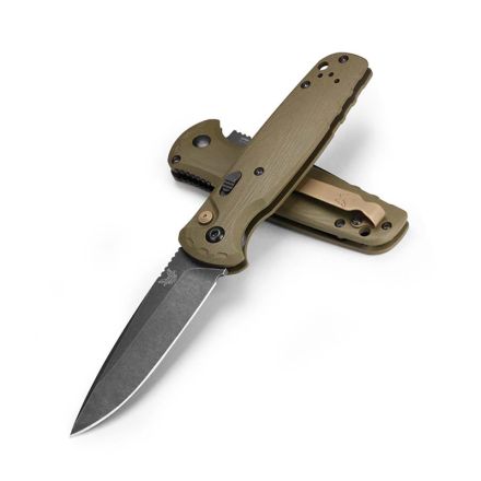 Benchmade CLA - Composite Lite Auto OD Green G10 w/DLC BattleWash Blade Finish