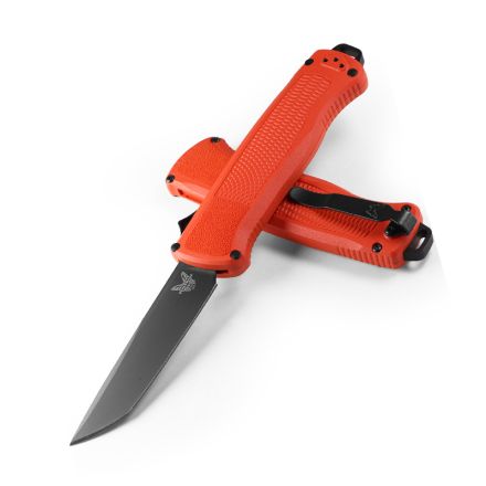 Benchmade Shootout OTF Auto Mesa Red Grivory Handle w/Black DLC Blade Finish