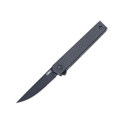 CRKT CEO MicroFlipper Black Aluminium Handle w/D2 Black Titanium Nitride Blade Coating