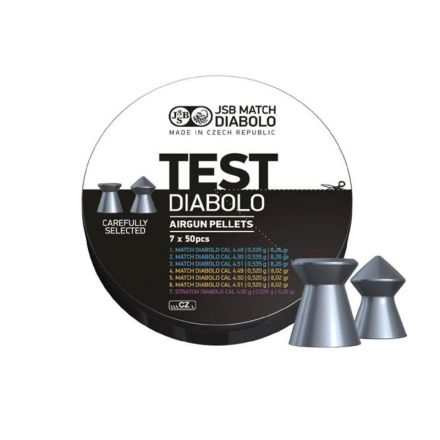 JSB Match Diabolo Test Middle Weight Rifle Pellets .177/4.9 - 4.51 mm - 350 Pieces 