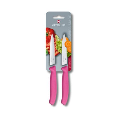 Victorinox Swiss Classic 2 Piece Paring Knife Set Pink - 10cm Blister