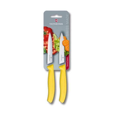 Victorinox Swiss Classic 2 Piece Paring Knife Set Yellow - 10cm Blister