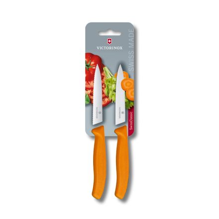 Victorinox Swiss Classic 2 Piece Paring Knife Set Orange - 10cm Blister