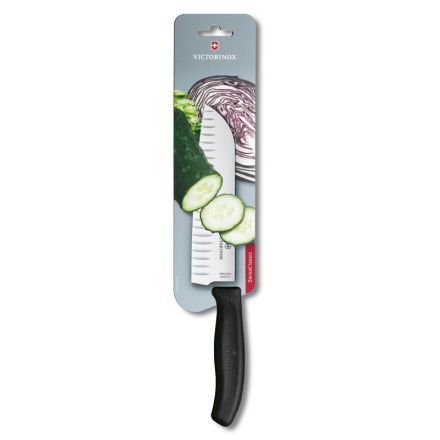 Victorinox Swiss Classic Santoku Knife Fluted Blade - 17cm Blister 