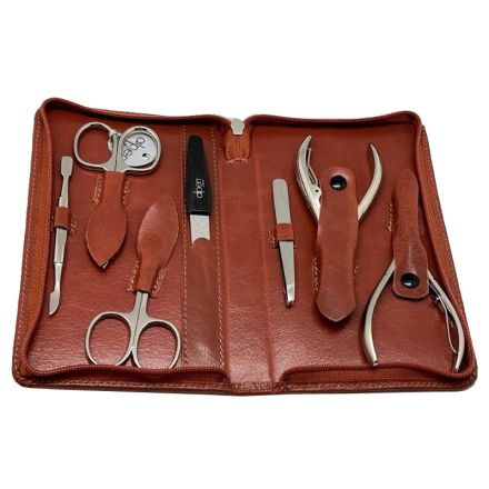 Alpen Professional Manicure Set 7 Piece Brown Case