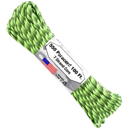 550 Paracord 100ft 7 Strand Core - Radioactive