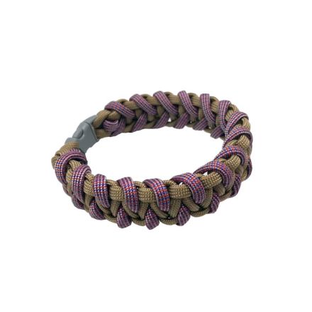 Custom Cobra Belly Weave Paracord Bracelet Extra Large - Tan w/Mystique 24 cm